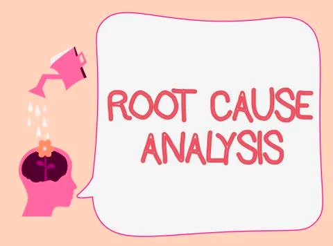 Writing note showing Root Cause Analysis. Business photo showcasing Method of Stock Illustration