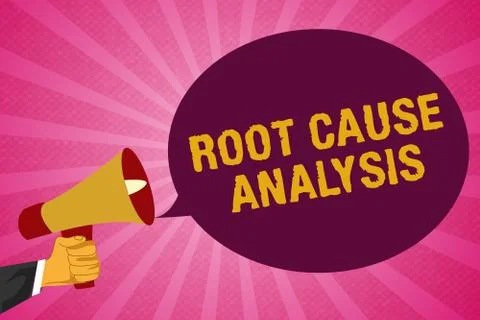 Writing note showing Root Cause Analysis. Business photo showcasing Method of Stock Illustration