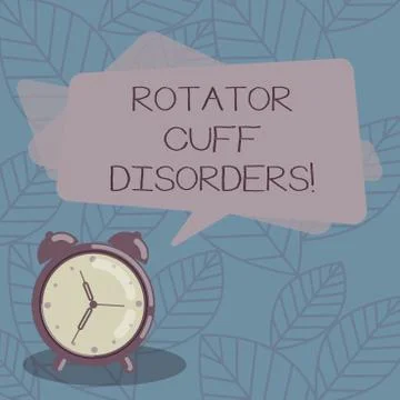 Writing note showing Rotator Cuff Disorders. Business photo showcasing tissues Stock Illustration