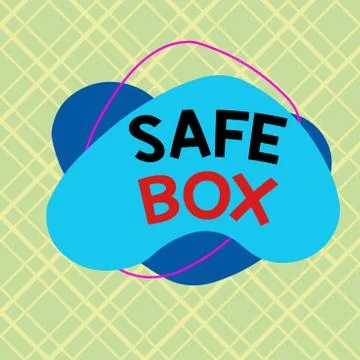 Writing note showing Safe Box. Business photo showcasing A small structure where 库存插图