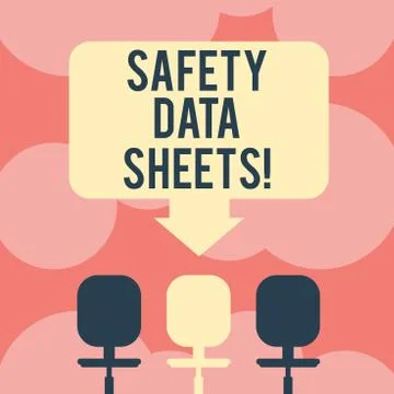 Writing note showing Safety Data Sheets. Business photo showcasing document Stock Illustration