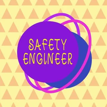 Writing note showing Safety Engineer. Business photo showcasing demonstrating Stock Illustration