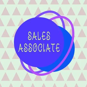 Writing note showing Sales Associate. Business photo showcasing primary task is Stock Illustration