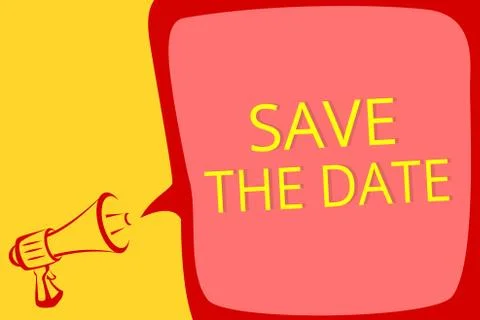 Writing note showing Save The Date. Business photo showcasing Systematized Stock Illustration