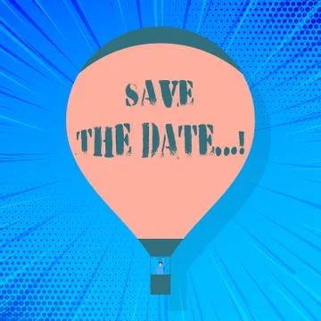 Writing note showing Save The Date.... Business photo showcasing remember Stock Illustration