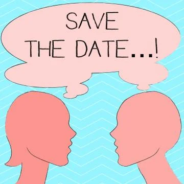 Writing note showing Save The Date.... Business photo showcasing remember Stock Illustration