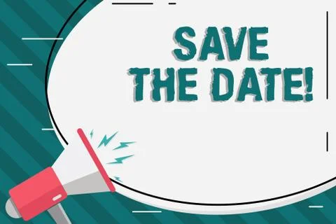 Writing note showing Save The Date.... Business photo showcasing remember Stock Illustration