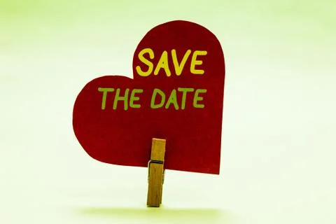 Writing note showing Save The Date. Business photo showcasing Systematized 스톡 사진