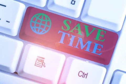 Writing note showing Save Time. Business photo showcasing to do something more Foto stock