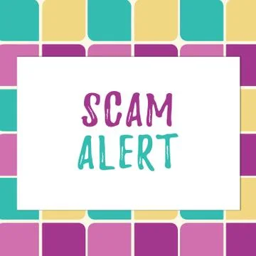 Writing note showing Scam Alert. Business photo showcasing unsolicited email Stock Illustration
