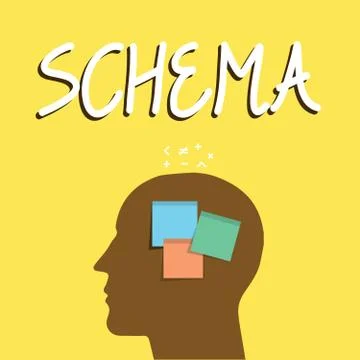 Writing note showing Schema. Business photo showcasing representation of plan or Illustration