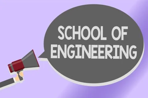 Writing note showing School Of Engineering. Business photo showcasing college イラスト素材