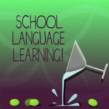 Writing note showing School Language Learning. Business photo showcasing school Stock Illustration