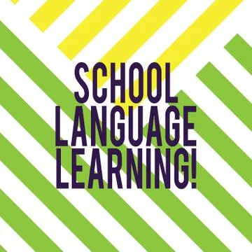 Writing note showing School Language Learning. Business photo showcasing school Illustrazione stock