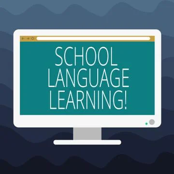 Writing note showing School Language Learning. Business photo showcasing school Stock Illustration