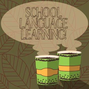 Writing note showing School Language Learning. Business photo showcasing school Stock Illustration