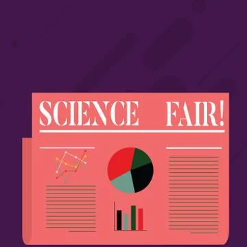 Writing note showing Science Fair. Business photo showcasing School competition Stock Illustration