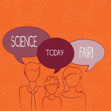 Writing note showing Science Fair. Business photo showcasing School competition Illustrazione stock