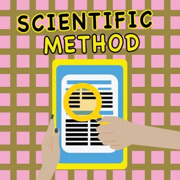 Writing note showing Scientific Method. Business photo showcasing Principles Stock Illustration
