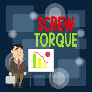 Writing note showing Screw Torque. Business photo showcasing measure of the Stock Illustration