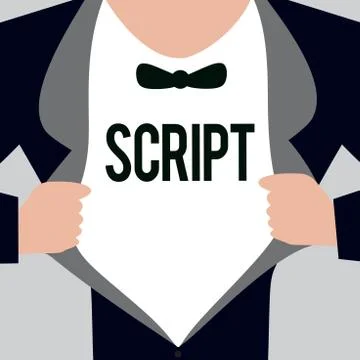 Writing note showing Script. Business photo showcasing handwriting as distinc Stock Illustration