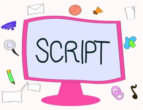 Writing note showing Script. Business photo showcasing handwriting as distinct Stock Illustration