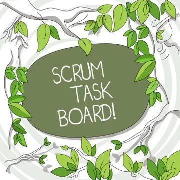 Writing note showing Scrum Task Board. Business photo showcasing visual display Stock Illustration