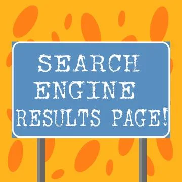Writing note showing Search Engine Results Page. Business photo showcasing Stock Illustration