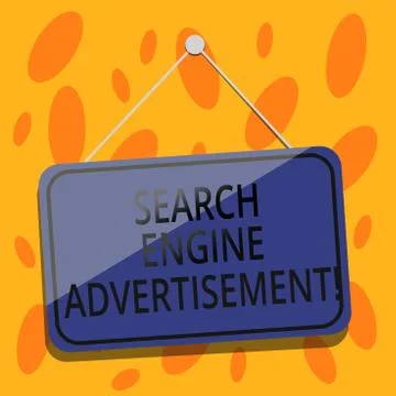 Writing note showing Search Engine Advertisement. Business photo showcasing Stock Illustration
