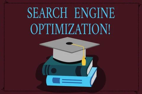 Writing note showing Search Engine Optimization. Business photo showcasing Illustrazione stock