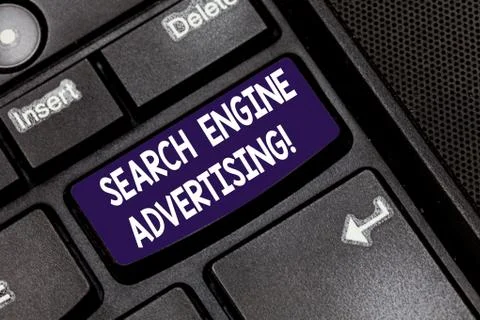 Writing note showing Search Engine Advertising. Business photo showcasing method Foto stock