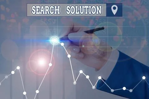 Writing note showing Search Solution. Business photo showcasing an action or Stock Photos