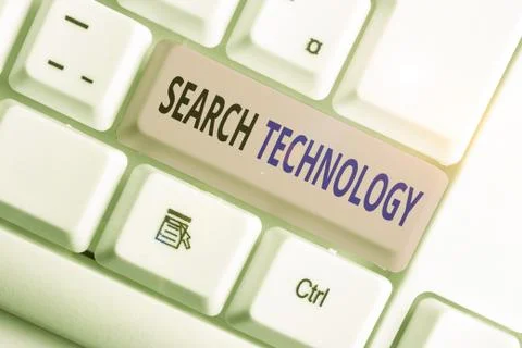 Writing note showing Search Technology. Business photo showcasing service that Stock Photos