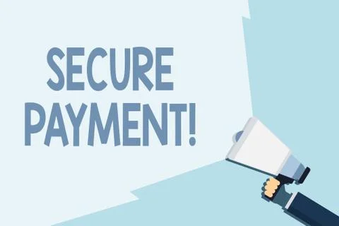 Writing note showing Secure Payment. Business photo showcasing webpage where Stockillustratie