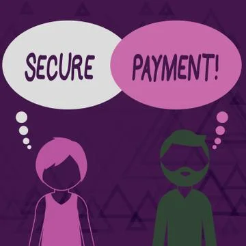 Writing note showing Secure Payment. Business photo showcasing webpage where Stockillustratie