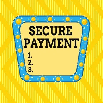 Writing note showing Secure Payment. Business photo showcasing webpage where Stockillustratie