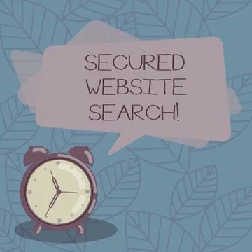 Writing note showing Secured Website Search. Business photo showcasing browser Stock Illustration