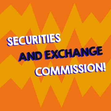 Writing note showing Securities And Exchange Commission. Business photo Stock Illustration