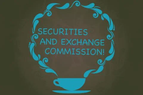 Writing note showing Securities And Exchange Commission. Business photo Stock Illustration