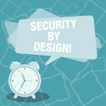 Writing note showing Security By Design. Business photo showcasing software has Stock Illustration