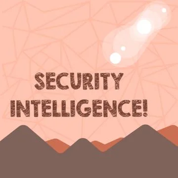 Writing note showing Security Intelligence. Business photo showcasing protecting Stock Illustration