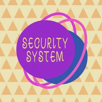 Writing note showing Security System. Business photo showcasing system designed Stockillustratie