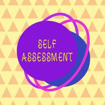 Writing note showing Self Assessment. Business photo showcasing evaluation of Stock Illustration