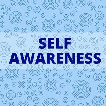 Writing note showing Self Awareness. Business photo showcasing Consciousness of Stock Illustration