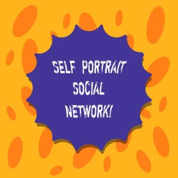 Writing note showing Self Portrait Social Network. Business photo showcasing Stock Illustration