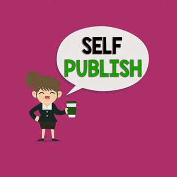 Writing note showing Self Publish. Business photo showcasing writer publish Illustrazione stock