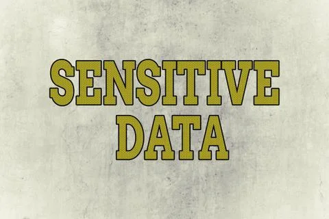 Writing note showing Sensitive Data. Business photo showcasing information that 库存插图