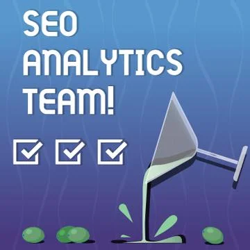 Writing note showing Seo Analytics Team. Business photo showcasing showing who Stock Illustration