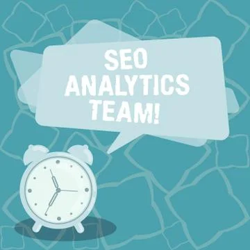 Writing note showing Seo Analytics Team. Business photo showcasing showing who Stockillustratie