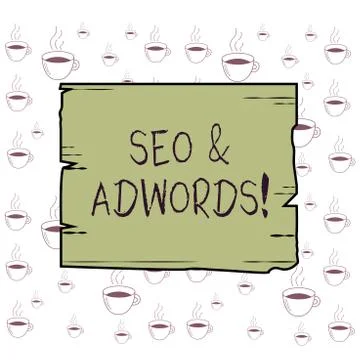 Writing note showing Seo And Adwords. Business photo showcasing they are main Illustration